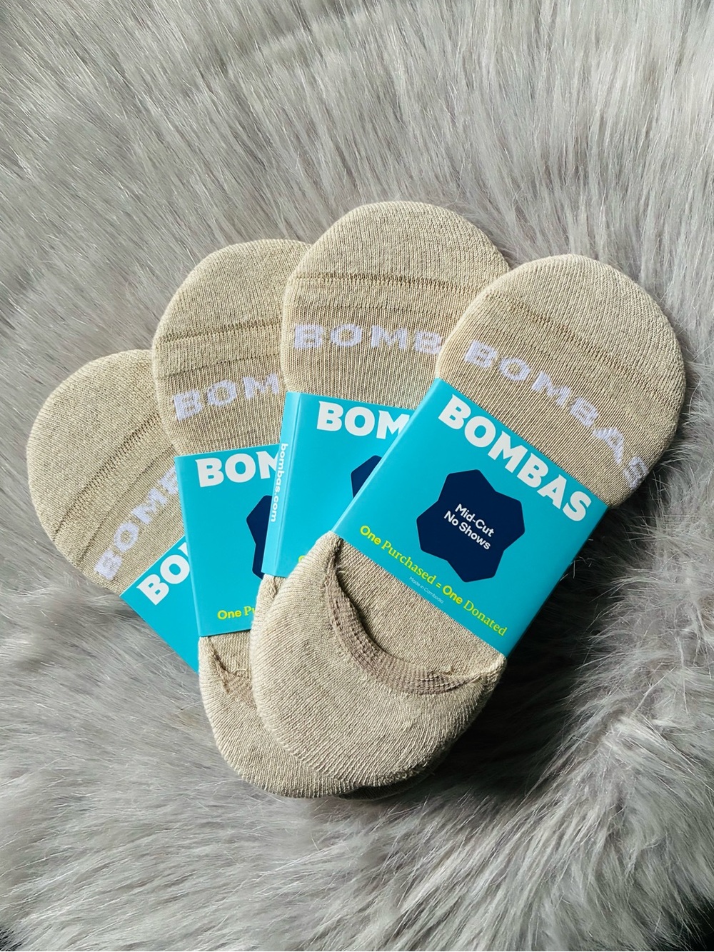 Bombas Mid-Cut Cushioned No-Show Socks in ‘Chai’ - Picture 7 of 8